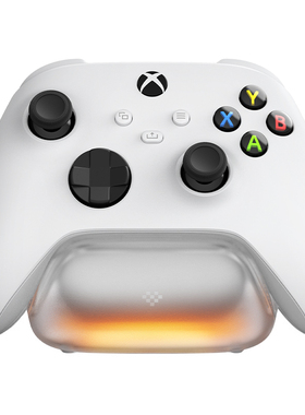 八位堂Xbox单手柄充电底座带电池套组 微软官方授权XboxOne SeriesXS通用 燃云灯效大容量电池盖配件磁吸单充