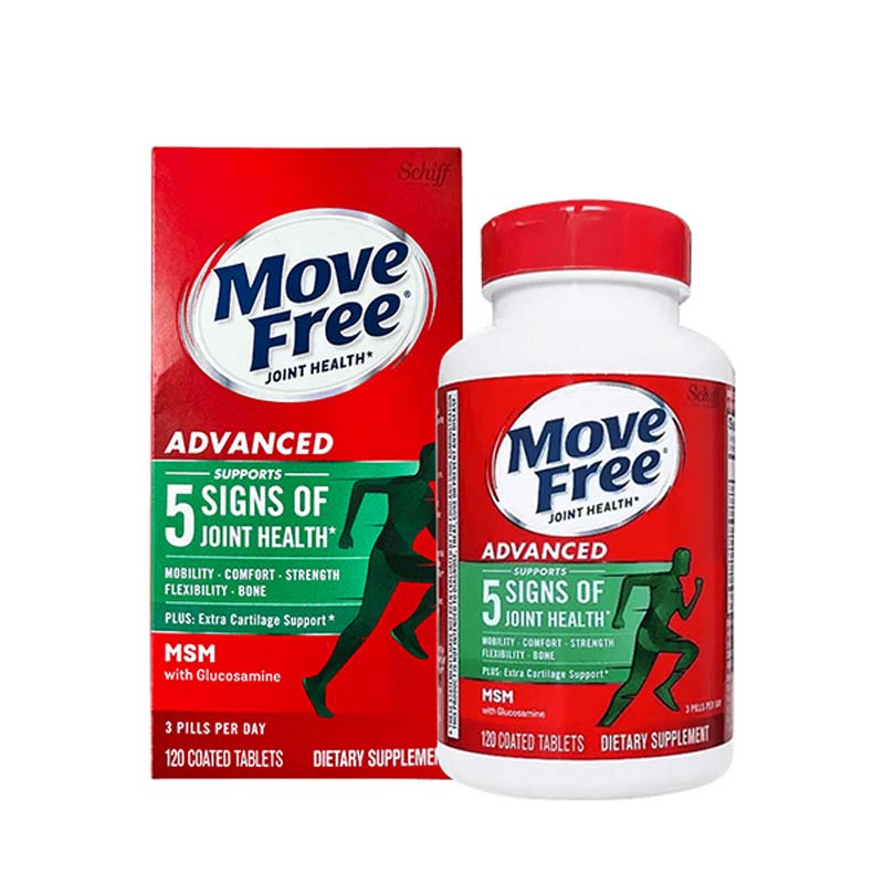 MoveFree益节氨糖软骨素MSM绿瓶120粒关节钙片美国进口胶原保健