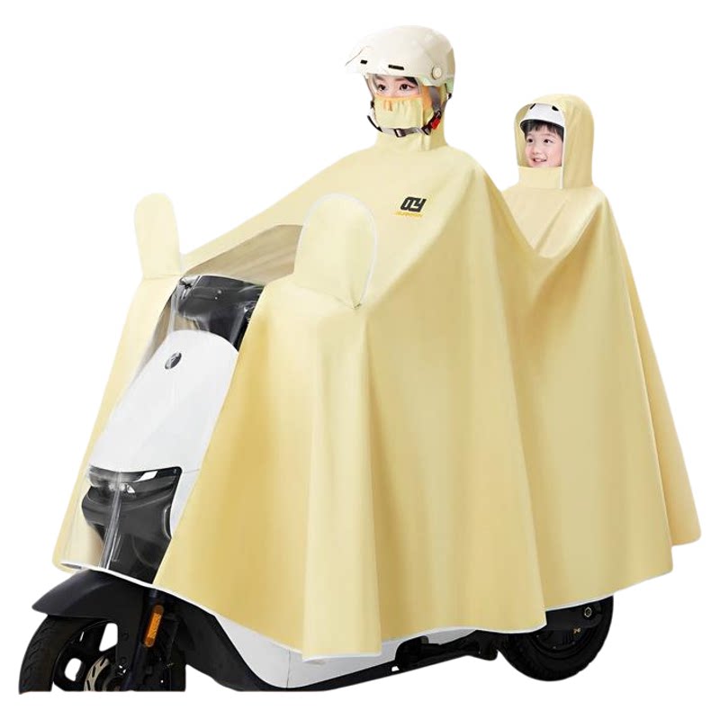 电动电瓶车雨衣双人2人亲子全身防暴雨加大加厚女款成人专用雨披