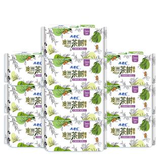 ABC卫生巾女澳洲茶树网感超薄加长夜用420姨妈巾组合装 10包30片