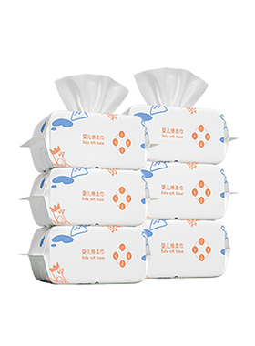 十月结晶小萌鸡绵柔巾非棉柔巾湿纸巾婴儿宝宝干湿两用加厚洗脸巾