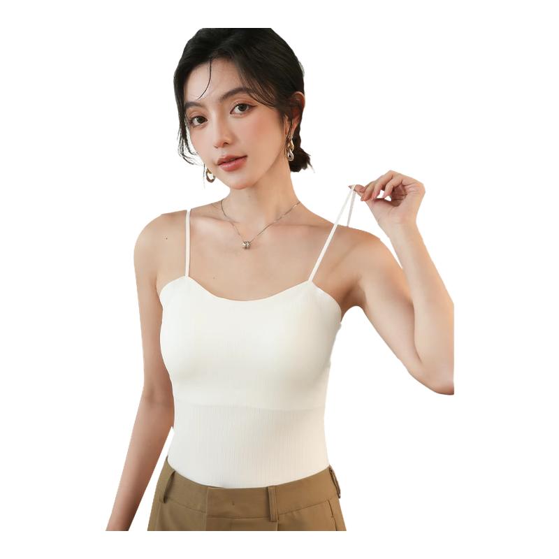芬腾带胸垫一体吊带背心式文胸2025新款防走光打底美背内衣女夏季