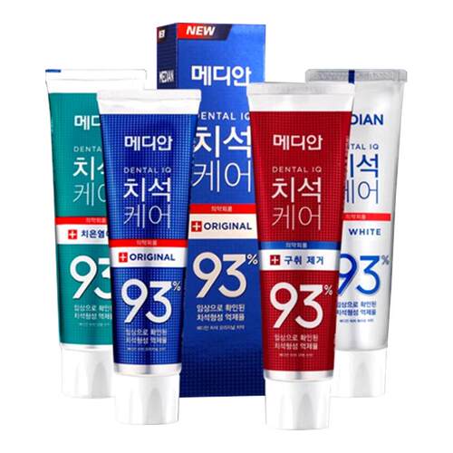 韩国爱茉莉麦迪安93牙膏洁白牙齿去牙渍抑制牙结石清新口气360g