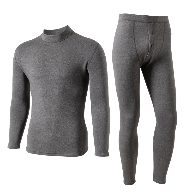 顶瓜瓜中老年加绒加厚保暖内衣半高领10A抑菌防寒抗静电线衣线裤