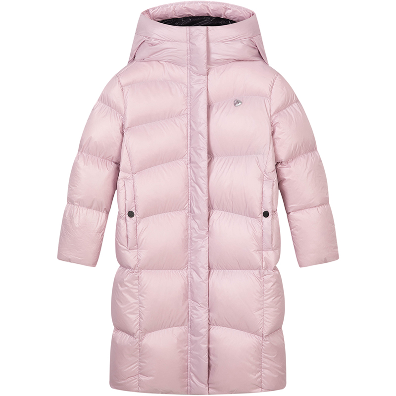 水孩儿女童鹅绒服加长连帽羽绒衣