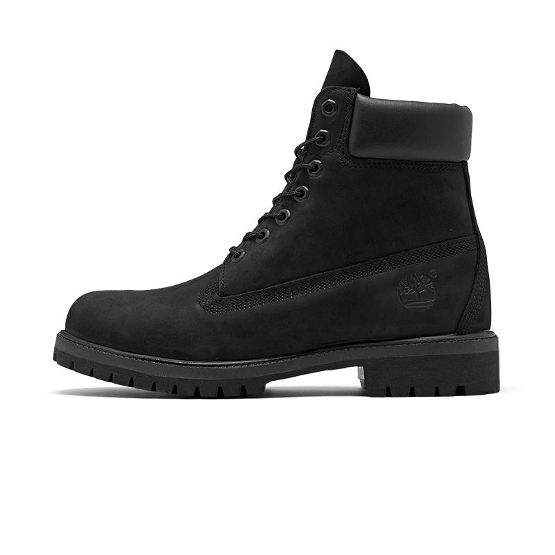 添柏岚黑色工装靴男鞋