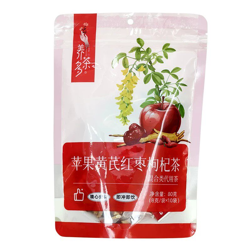 养茶多 苹果黄芪红枣枸杞茶 江西国翔 80G（8G/袋*10袋）