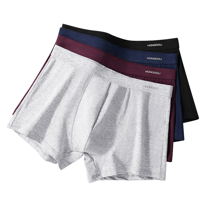 红豆男士内裤纯棉男生款秋冬四角裤头平角男式全棉大码爸爸短裤衩,女士内衣/男士内衣/家居服,男平角内裤,淘宝优惠券,粉丝福利购,淘宝优惠卷