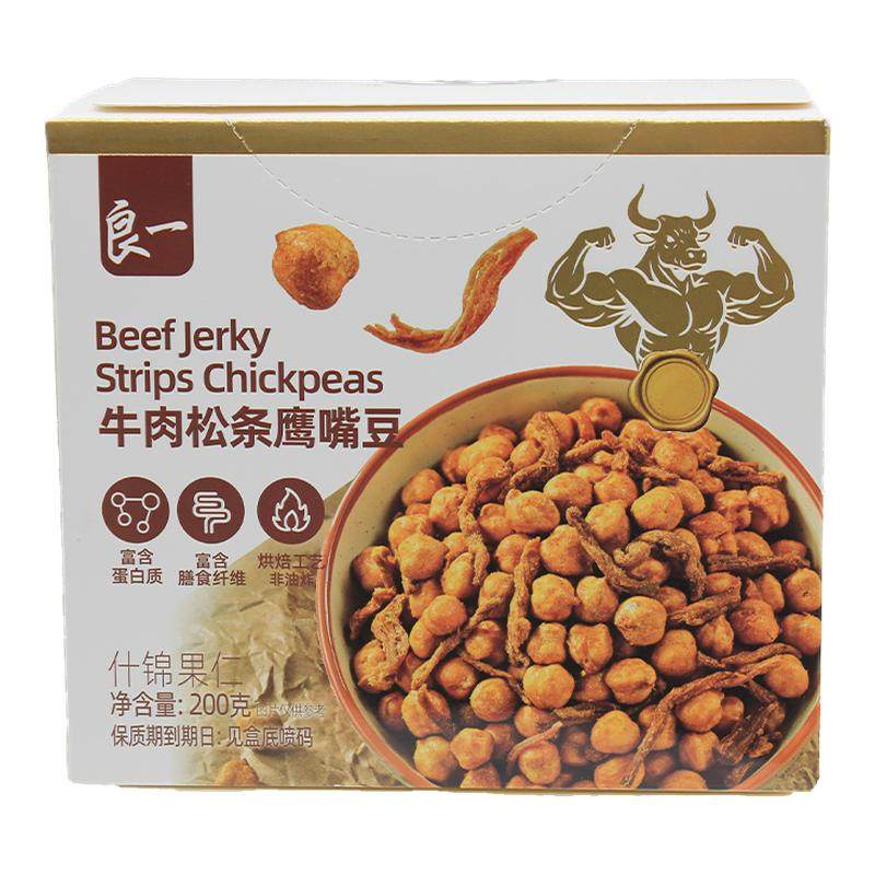 良一牛肉松条鹰嘴豆双拼酥脆非油炸烘烤独立小包装200g