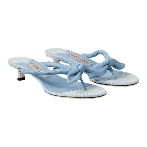 [双11抢先购限时满减]JIMMY CHOO/LISS 35 女士蝴蝶结饰穆勒凉鞋