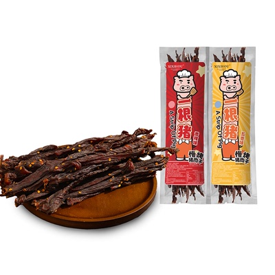 一根猪肉条风干猪肉干超长手撕磨牙解馋高蛋白网红追剧零食边角料