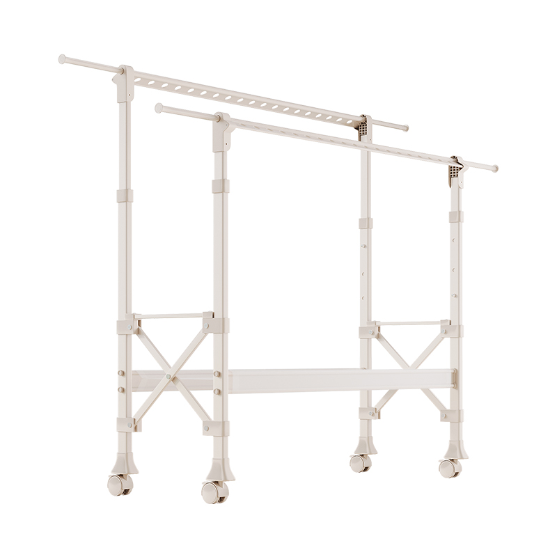 可折叠晾衣架落地加粗加厚可移动阳台家用室内室外露天晒被子神器