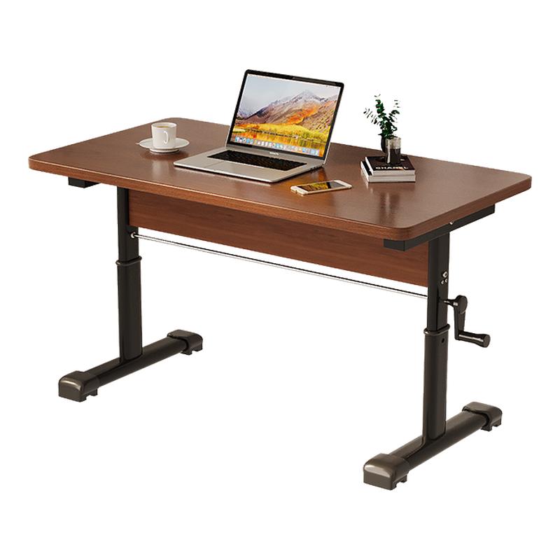 手摇升降电脑桌家用简易办公书桌宿舍学生学习桌卧室可移动床边桌