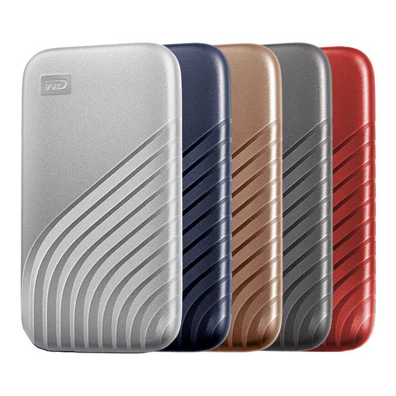 WD西部数据1t移动固态硬盘2t移动硬盘固态外接手机电脑两用加密