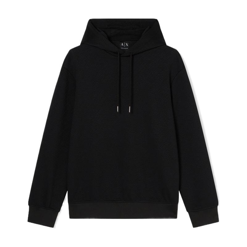 ARMANI EXCHANGE/阿玛尼夏季新款男士连帽套头提花运动合身卫衣