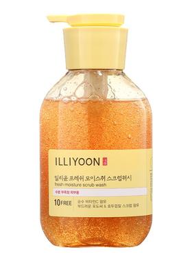韩国爱茉莉ILLIYOON一理润柚子磨砂沐浴露温和去角质补水旗舰店
