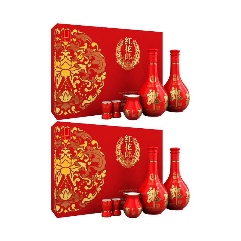 郎酒红花郎十500ml*2瓶礼盒*2盒