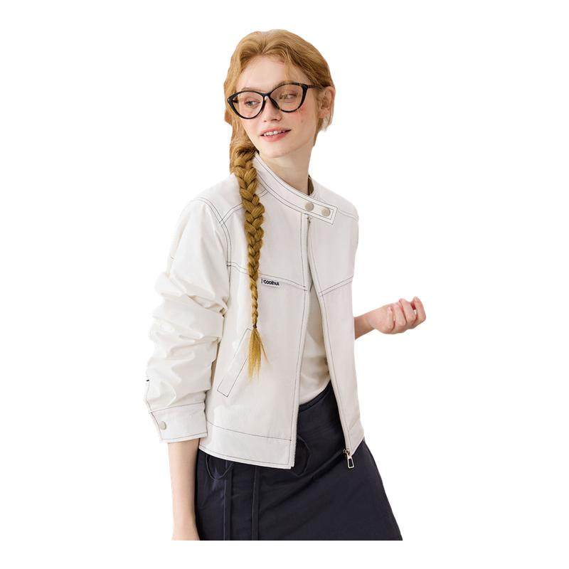 coolhut立领线条设计感通勤百搭小众短款休闲2026春季女士外套,女装/女士精品,短外套,淘宝优惠券,粉丝福利购,淘宝优惠卷