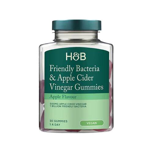 【临期】英国荷柏瑞HB苹果醋益生菌软糖30粒10亿CFU健康肠道成人