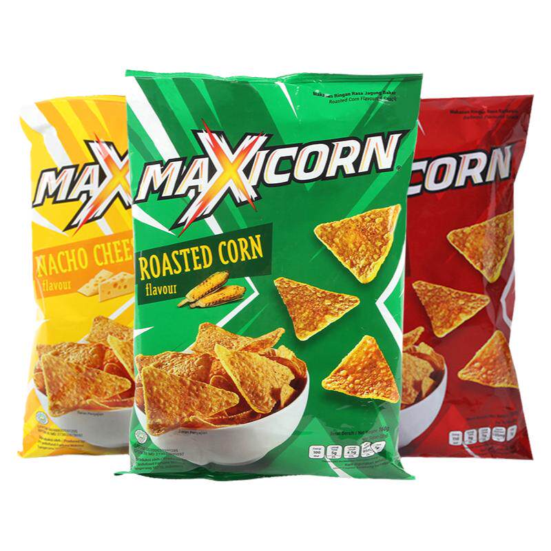 印尼进口maxicorn玉米片芝士烧烤味膨化薯片解馋休闲零食品大礼包