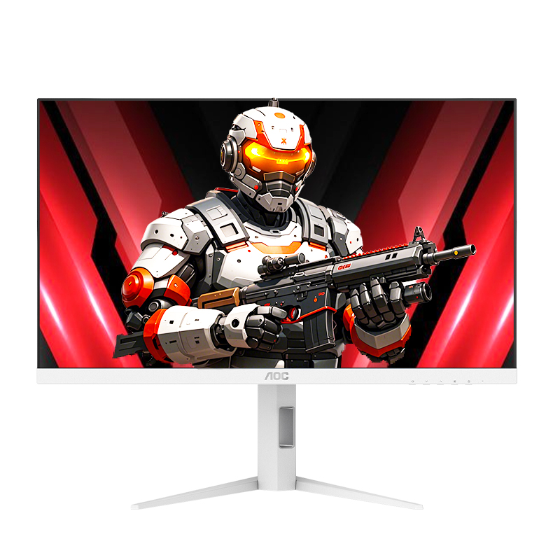 白色新品AOC27英寸2K200Hz显示器