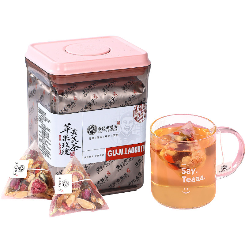 老谷头苹果黄芪玫瑰茶红枣枸杞素颜水党参玉竹女人熬夜养生灵芝茶,传统滋补营养品,养生茶,淘宝优惠券,粉丝福利购,淘宝优惠卷