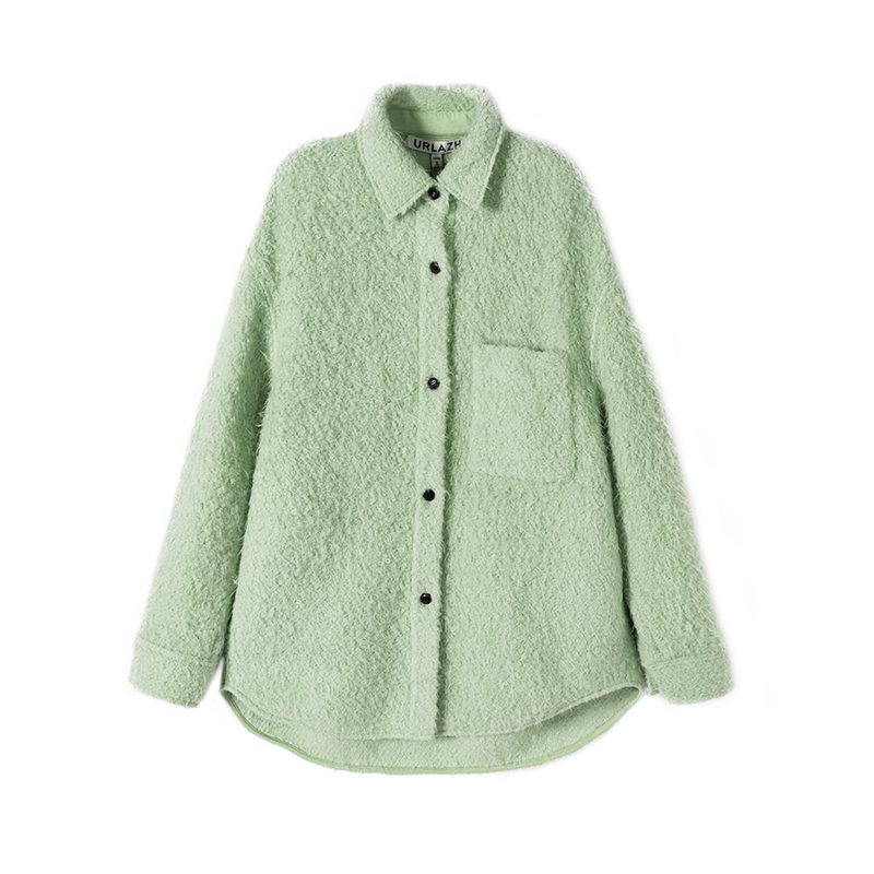 urlazh/有兰气质衬衫式大衣