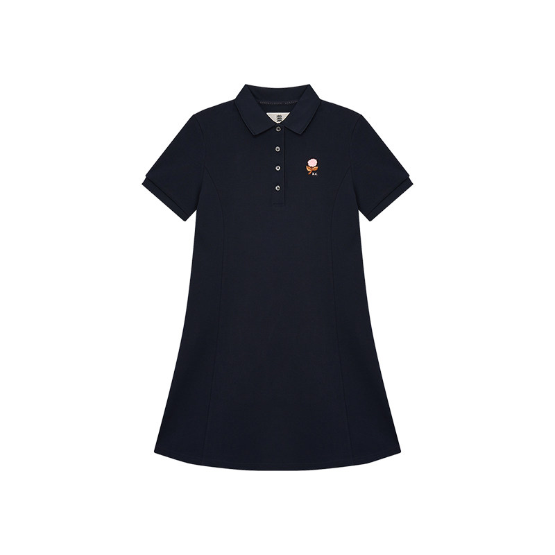 KENT&CURWEN/肯迪文年秋冬系列女士POLO领运动学院短袖连衣裙