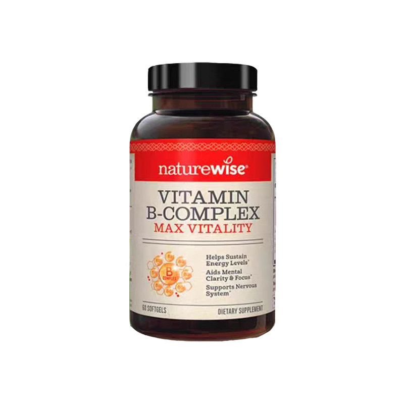 美国naturewise液体活性复合维生素b族60粒150粒液软胶囊 B1B2B12