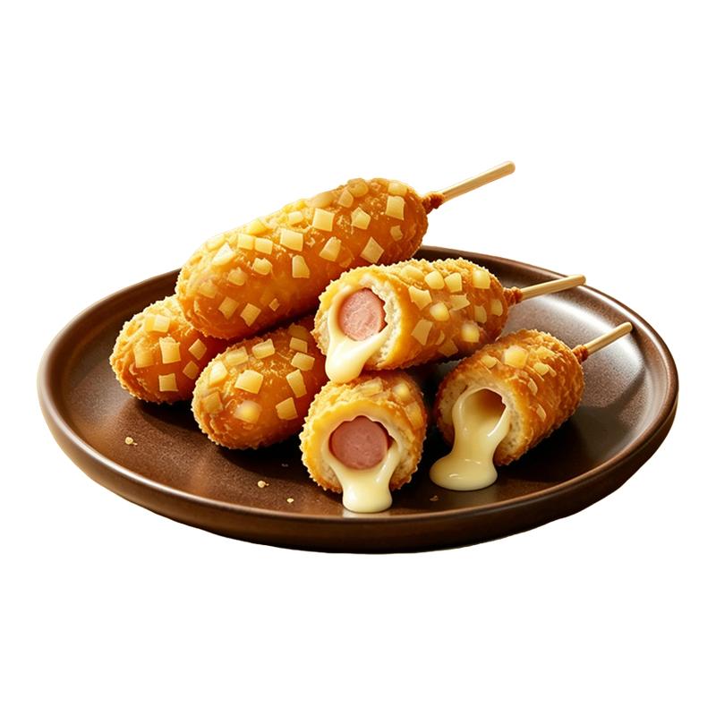 餐百万芝士热狗拉丝冷冻半成品图片