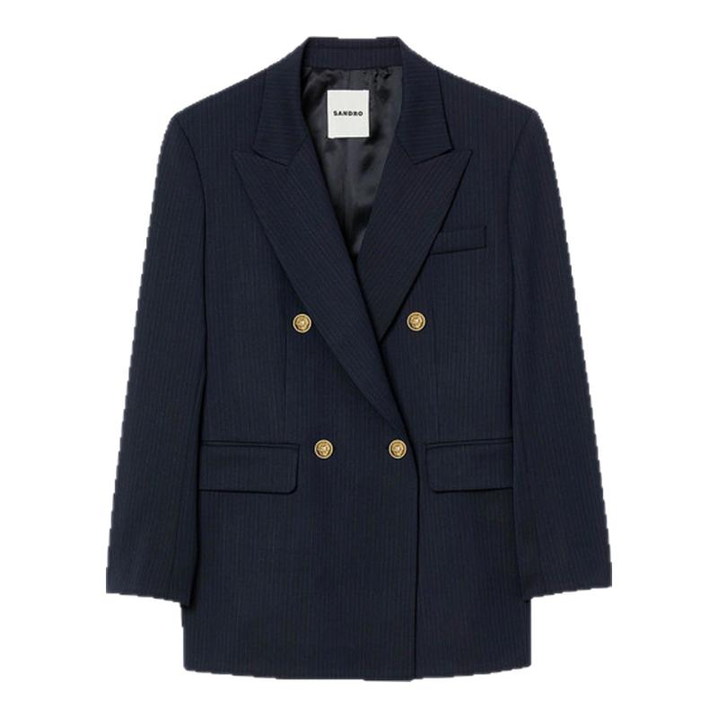 SANDRO女装法式深蓝色西装外套