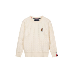 保暖女童休闲毛衣 中大童男童针织衫 暇步士童装 儿童线衣25秋冬新品