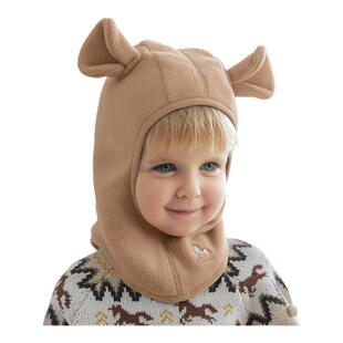 嫚熙婴儿帽子秋冬保暖围脖帽子男女童超软粒防风护耳帽婴幼儿帽子