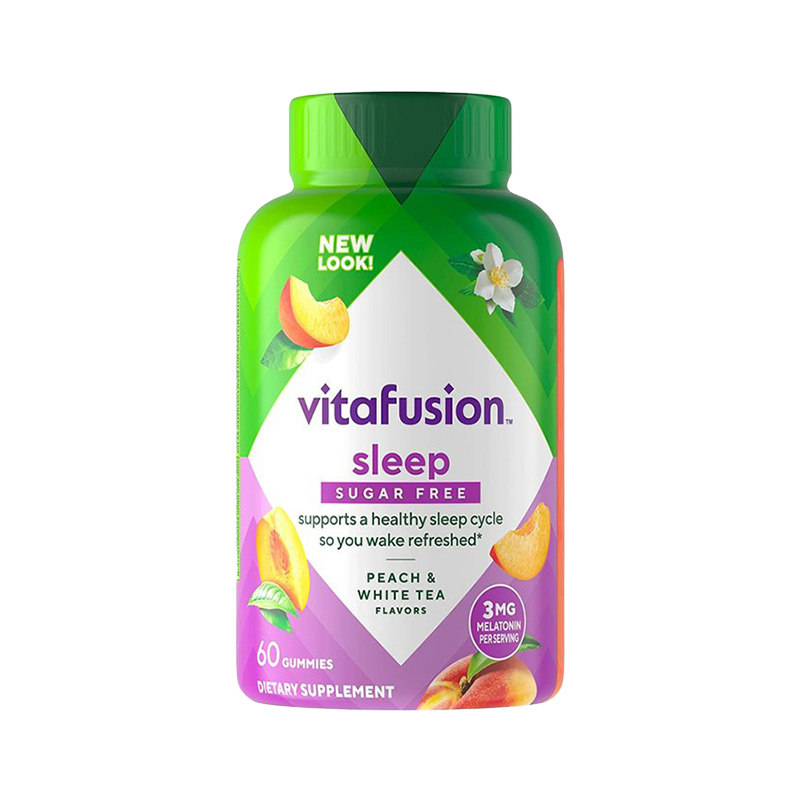 美国Vitafusion褪黑素睡眠软糖成人老人助眠倒时差sleepswell60粒 - 实物图