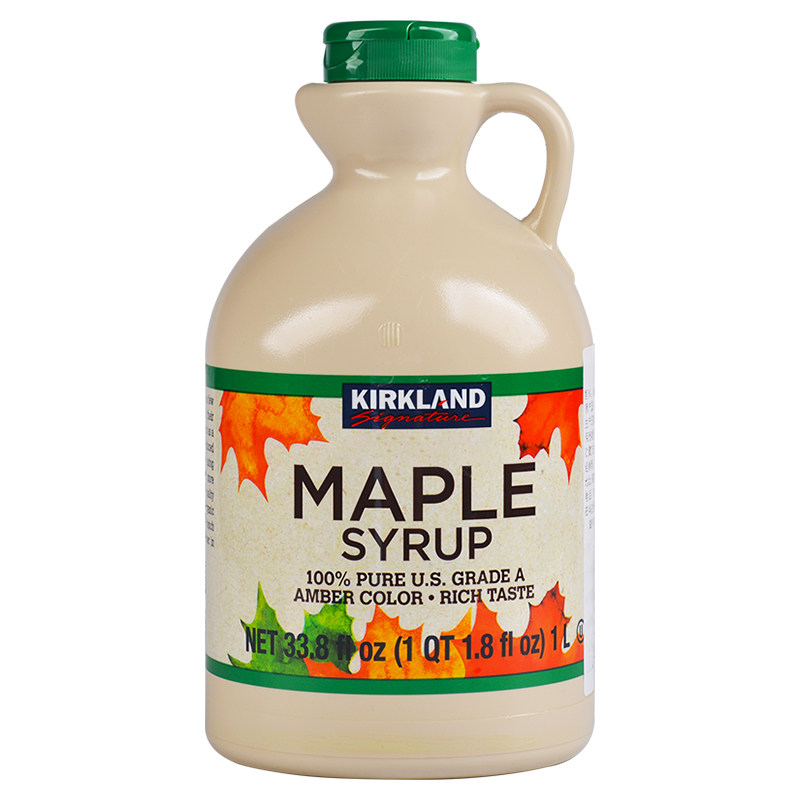 进口加拿大Kirkland Signature科克兰枫叶树糖浆枫糖浆1升桶装A级,咖啡/麦片/冲饮,糖浆,淘宝优惠券,粉丝福利购,淘宝优惠卷