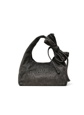 【季末折扣】MARC JACOBS/莫杰 SACK 迷你丹宁牛仔风蝴蝶结hobo包