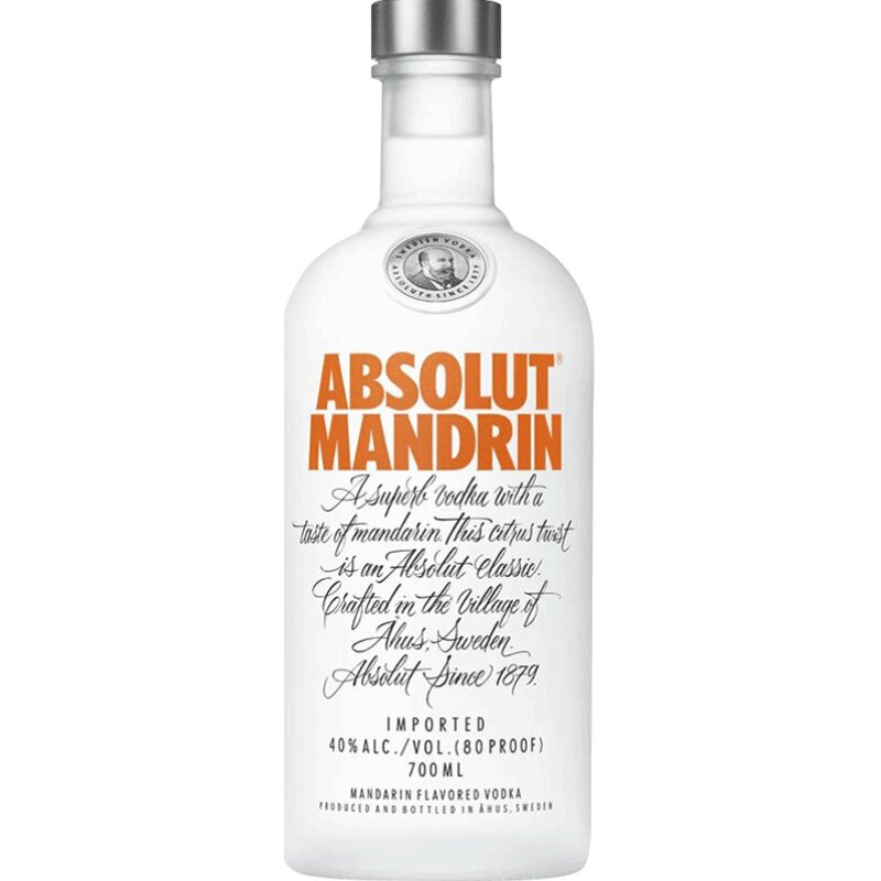 伏特加ABSOLUT柑橘水果口味烈酒700ml瑞典进口正品洋酒行货