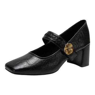 达芙妮官方旗舰店玛丽珍高跟鞋女