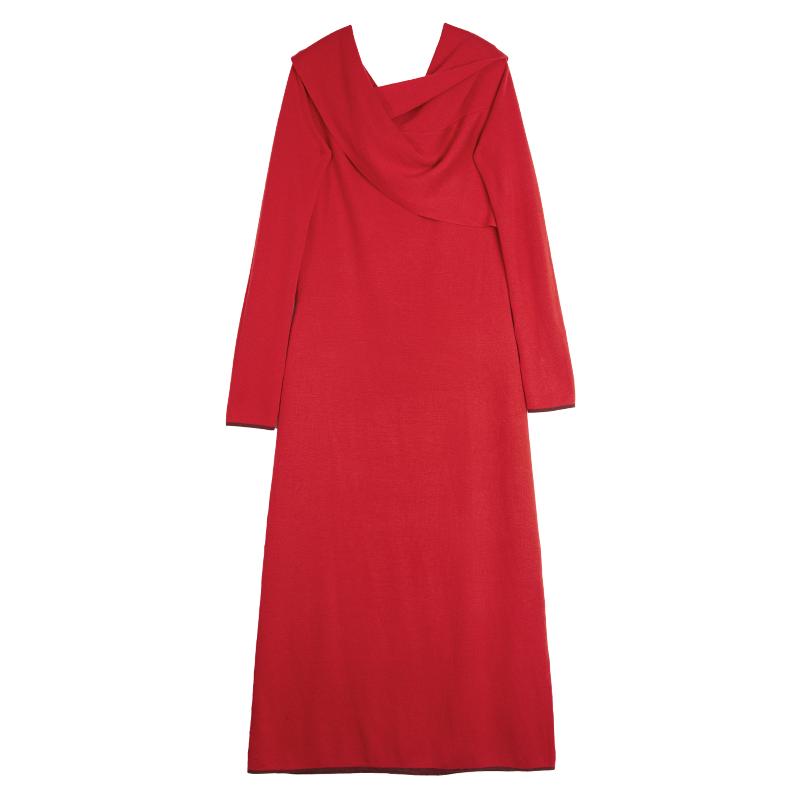 ELLE优雅一字领连衣裙