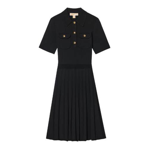 MICHAEL KORS MK 女士 Polo 领中长款衬衫裙