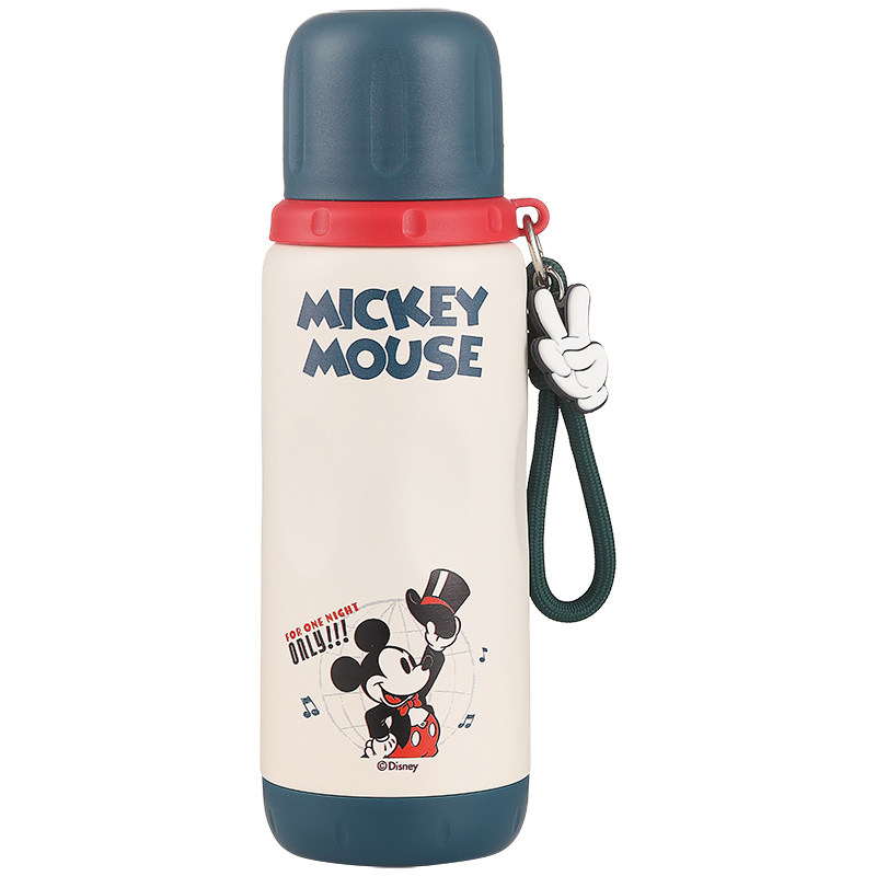 迪士尼儿童保温杯带吸管316不锈钢大容量水壶男女小学生便携水杯