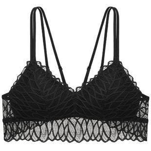 直降258 三角杯性感文胸无钢圈内衣女 维密秋叶柔软蕾丝法式