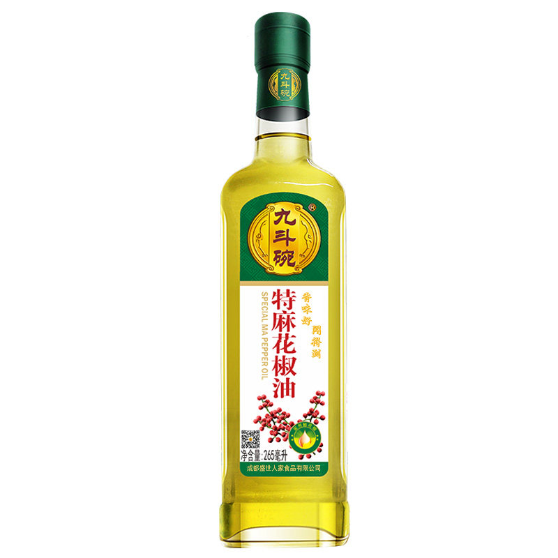 九斗碗特麻花椒油265ml瓶装四川特产精选汉源花椒凉拌炒菜家用