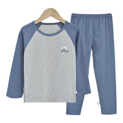 红豆儿童内衣套装纯棉男童秋衣秋裤女童秋衣全棉家居服棉毛衫睡衣