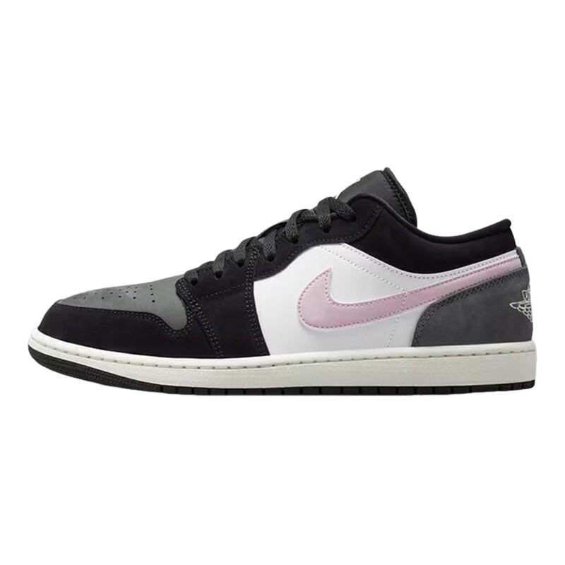 NIKE耐克男鞋Air Jordan 1 AJ1黑白粉低帮复古休