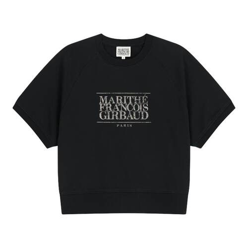 MARITHE女士LOGO印花短袖卫衣