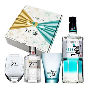 三得利翠金酒&六金酒礼盒装Suntory日本直邮配玻璃杯700ml+200ml