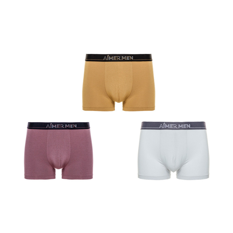 【3件包】爱慕先生莫代尔平角裤HELLO裤男士抗菌内裤四角平角裤衩,淘宝优惠券,粉丝福利购,淘宝优惠卷