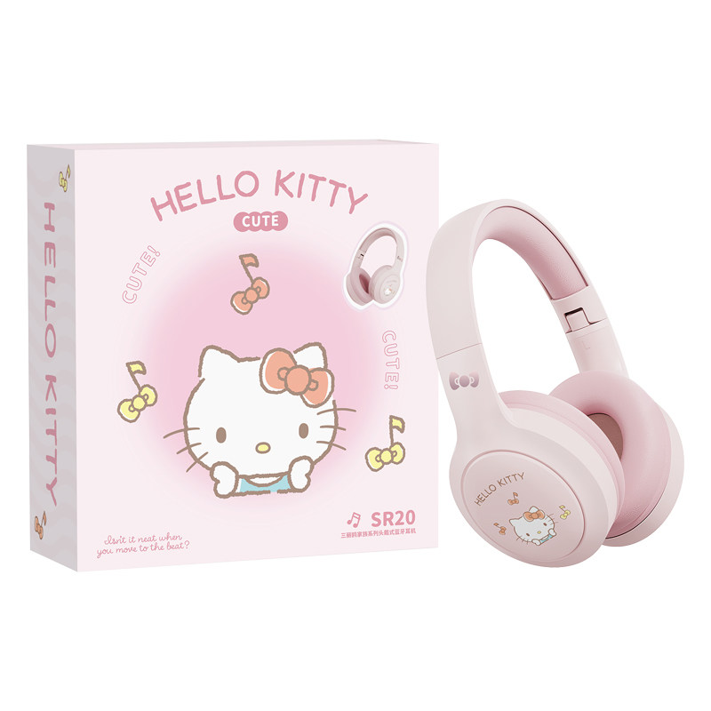 三丽鸥SR20头戴式蓝牙耳机女生高颜值无线降噪可爱儿童耳麦送礼物