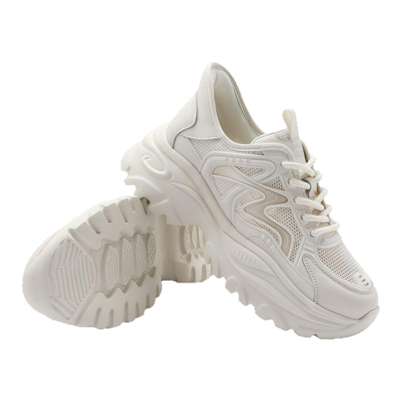 休闲鞋百丽网面鞋女厚底透气老爹